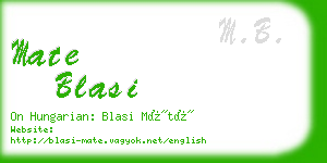 mate blasi business card